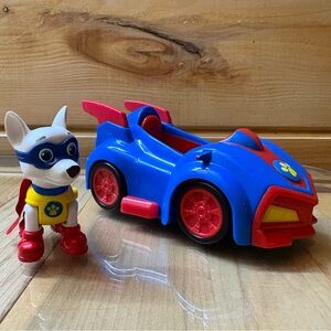 Paw Patrol Apollo super hero dog and vehicle.  Rare! Excellent Condition.